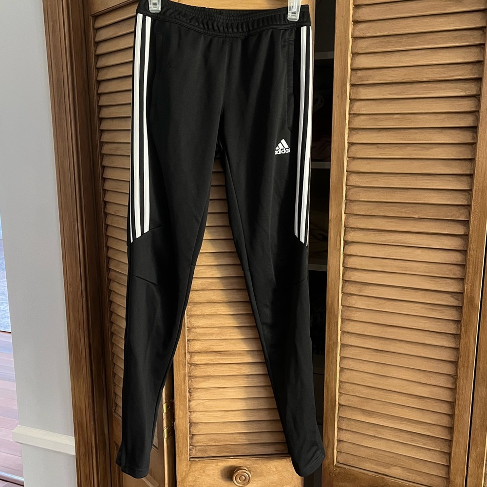Classic Stripe Adidas White Jogger Pants